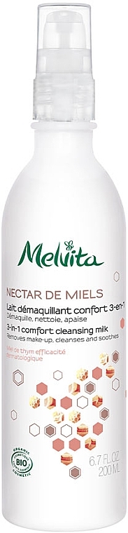 Cleansing Milk - Melvita Nectar de Miels Lait Démaquillant Confort 3-en-1 — photo N2