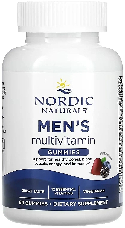 Men's Gummies Mixed Berry Dietary Supplement - Nordic Naturals Men's Multivitamin Gummies Mixed Berry — photo N1