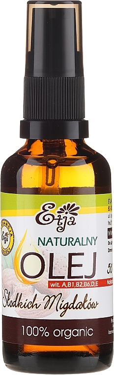 Sweet Almond Natural Oil - Etja Natural Oil — photo N2