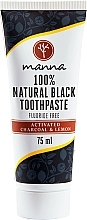 Fragrances, Perfumes, Cosmetics Black Fluoride-Free Lemon Toothpaste - Manna Toothpaste Black