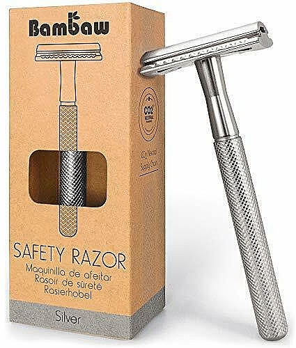 Safety Razor with Replaceable Blade, silver - Bambaw Safety Razor — photo N2