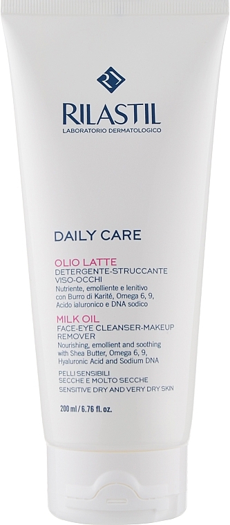 Face Cleansing Milk for Normal, Sensitive & Delicate Skin - Rilastil Daily Care Olio Latte — photo N1