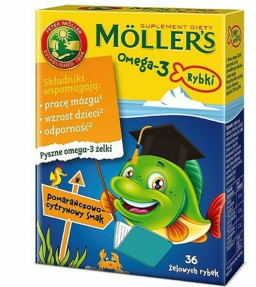 Omega 3 Jellyfish with Orange & Lemon Flavor - Mollers — photo N1