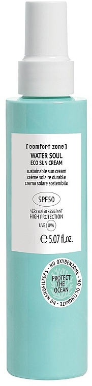 Sunscreen Face Cream - Comfort Zone Water Soul Eco Sun Cream Spf50 — photo N1