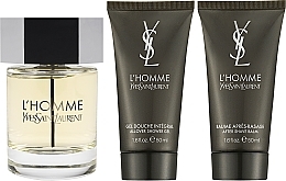 Fragrances, Perfumes, Cosmetics Yves Saint Laurent L'Homme - Set (edt/100ml + ash/balm/50ml + sh/gel/50ml)
