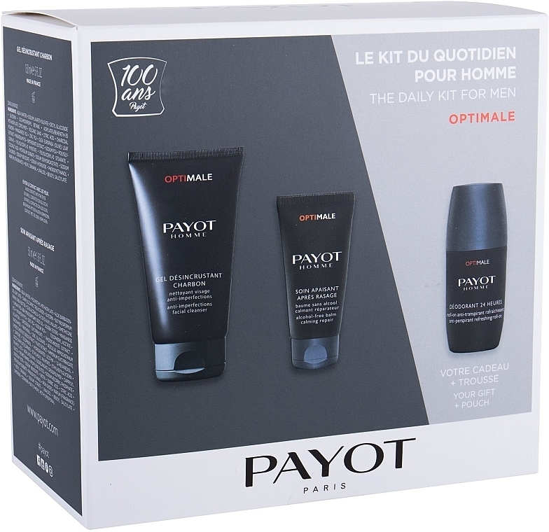 Set - Payot Homme Optimale (f/gel/150ml + aft/sh/50ml + deo/75ml) — photo N1