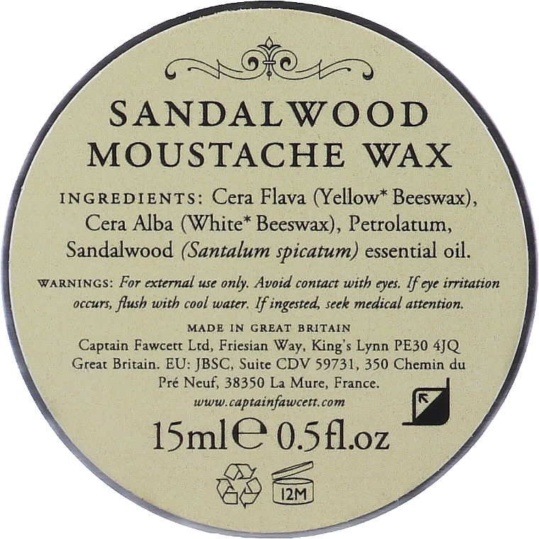 Moustache Wax - Captain Fawcett Sandalwood Moustache Wax — photo N3