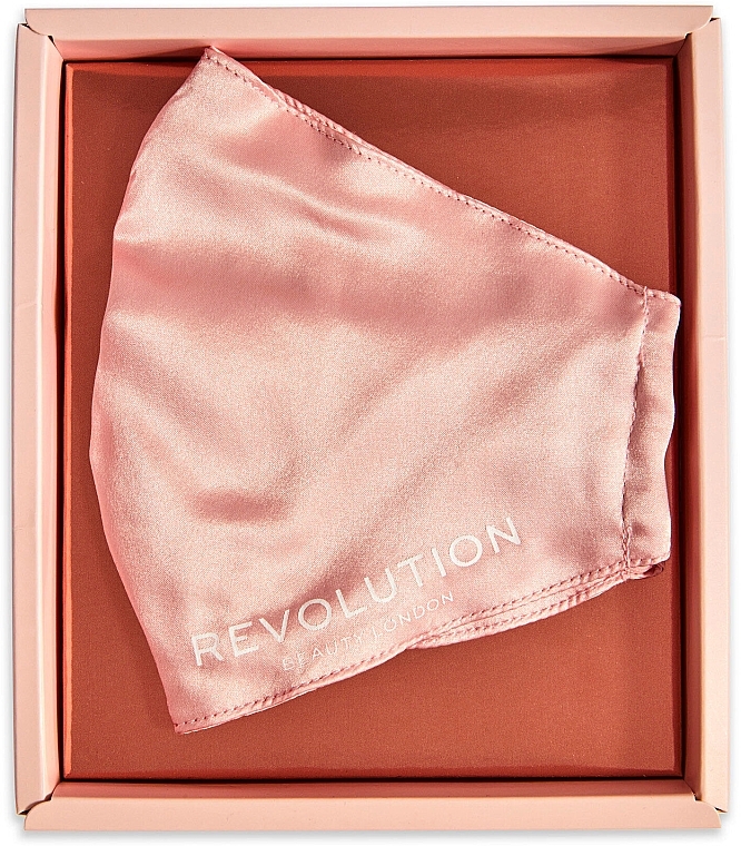 Protective Silk Face Mask, pink - Makeup Revolution Re-useable Fashion Silk Face Coverings Pink — photo N1