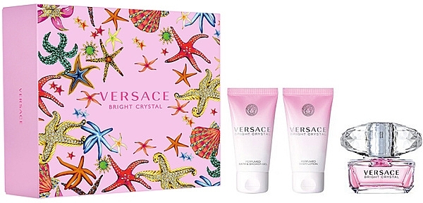 Versace Bright Crystal - Set (edt/50ml + b/lot/50ml + sh/gel/50ml) — photo N1