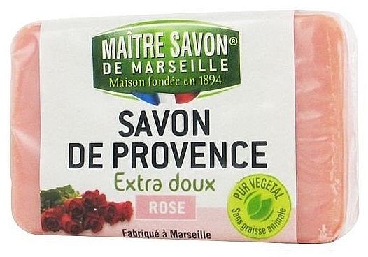 Rose Soap - Maitre Savon De Marseille Savon De Provence Rose Soap Bar — photo N3