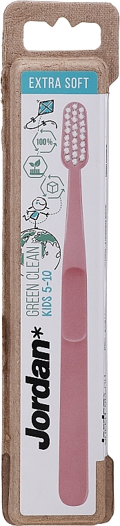 Toothbrush for Kids, 5-10 years, extra soft, pink - Jordan Green Clean Kids — photo N5