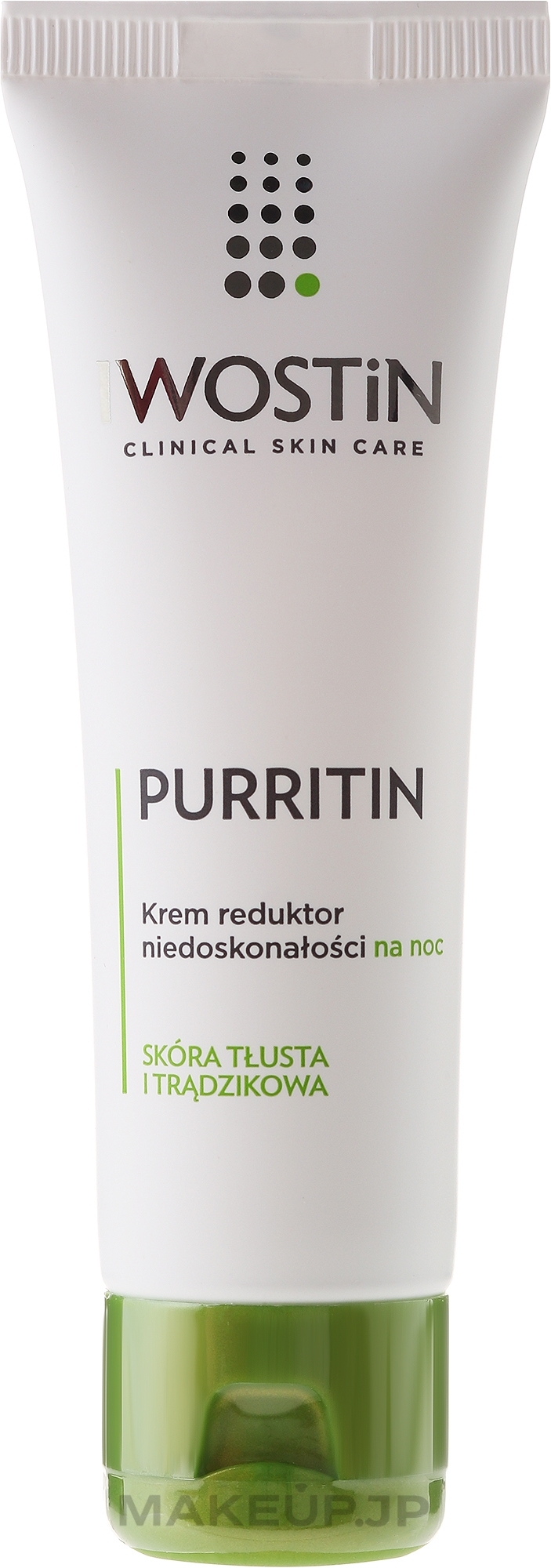 Night Cream for Imperfections - Iwostin Purritin Reducing Imperfections Night Cream — photo 40 ml