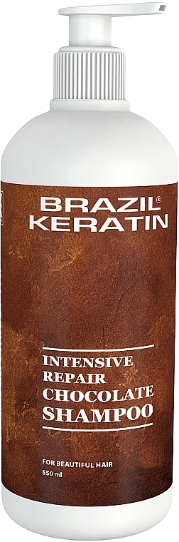 Damaged Hair Shampoo - Brazil Keratin Intensive Repair Chocolate Shampoo — photo N4