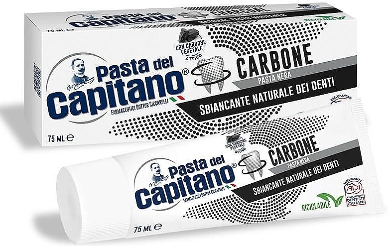 Activated Charcoal Toothpaste - Pasta Del Capitano Charcoal — photo N4