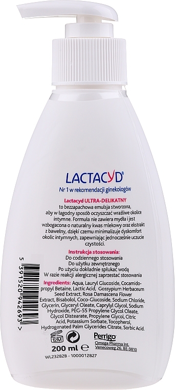 Intimate Wash "Sensitive" with Dispenser - Lactacyd Body Care (no pack) — photo N4