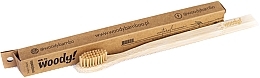 Fragrances, Perfumes, Cosmetics Bamboo Toothbrush, medium, beige bristles - WoodyBamboo Bamboo Toothbrush Natural