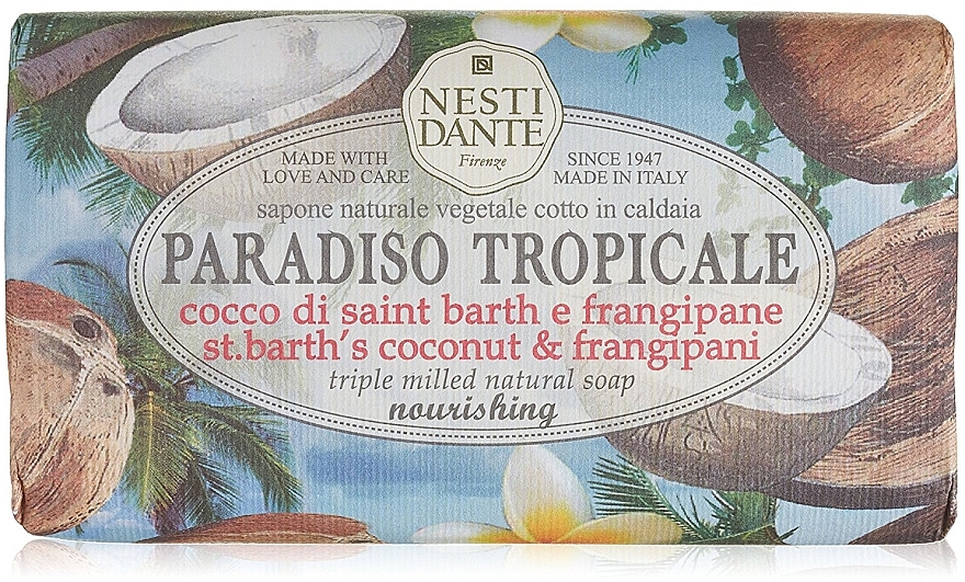 Soap ‘Coconut and Jasmine’ - Nesti Dante Paradiso Tropicale St. Barths Coconut & Frangipane Soap — photo N1