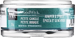 Fragrances, Perfumes, Cosmetics Scented Candle in Glass - WoodWick Petite Candle Juniper & Spruce