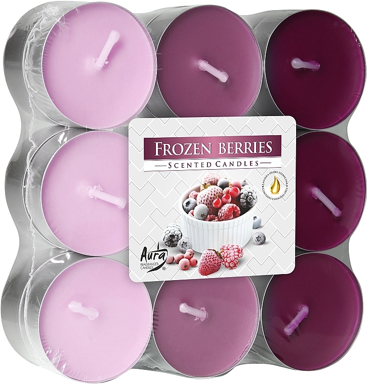 Frozen Berries Tealights, 18 pcs. - Bispol Frozen Berries Scented Candles — photo N1