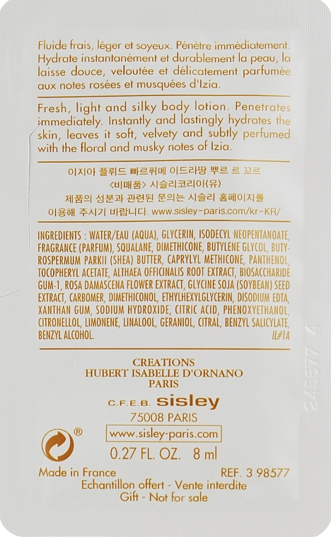 Sisley Izia - Body Lotion (sample) — photo N30