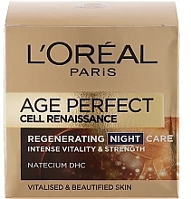 Fragrances, Perfumes, Cosmetics Night Face Cream - L'oreal Paris Age Perfect Cell Renaissance Night Care Intense Vitality & Streng