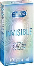 Fragrances, Perfumes, Cosmetics Condoms, 10 pcs - Durex Invisible Extra Large 