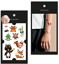 Kids Temporary Tattoo Set "Wild Animals" - Tattooshka — photo N1