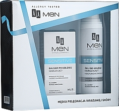 Fragrances, Perfumes, Cosmetics Set - AA Men Sensitive (shav/gel/200ml + ash/balm/100ml)