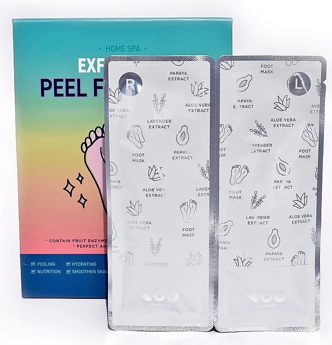 Foot Peeling Mask - Dearboo Home Spa Exfoliate & Peel Foot Mask — photo N4