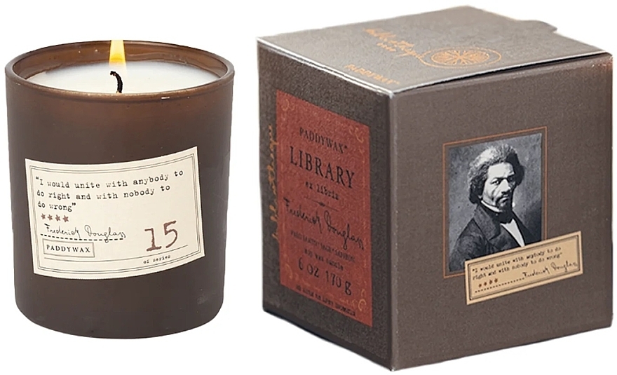 Scented Candle in Glass - Paddywax Library Frederick Douglass Candle — photo N1