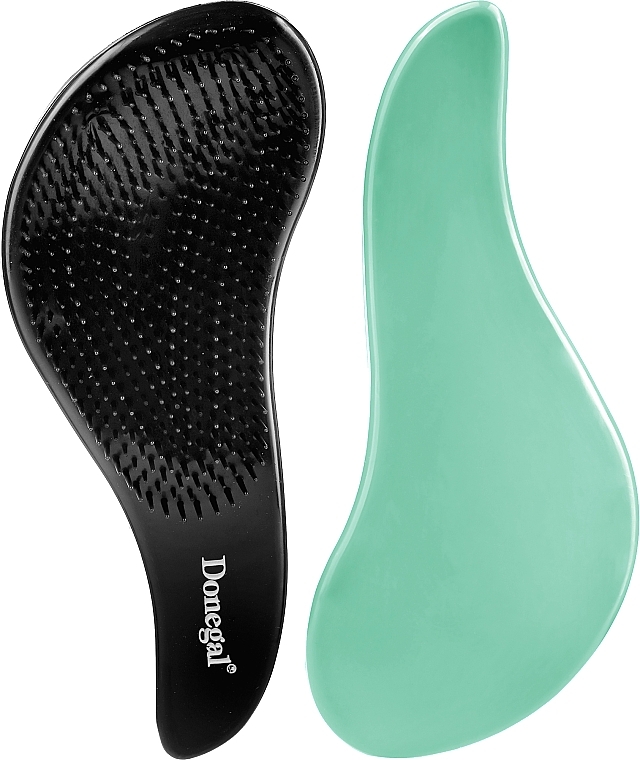 Hair Brush 1218, black-mint - Donegal TT-Hair — photo N1