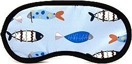 Fragrances, Perfumes, Cosmetics Sleep Mask 'Mix', light cornflower blue with fish - Omkara