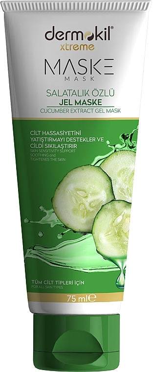 Gel Mask with Cucumber Extract - Dermokil Cucumber Extract Gel Mask (tube) — photo N2