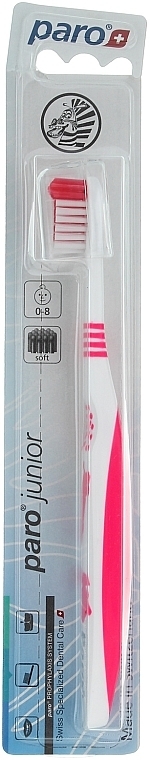 Kids Toothbrush, pink - Paro Swiss Junior — photo N1