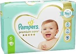 Premium Care Diapers 6 (13 + kg), 38 pcs - Pampers — photo N4