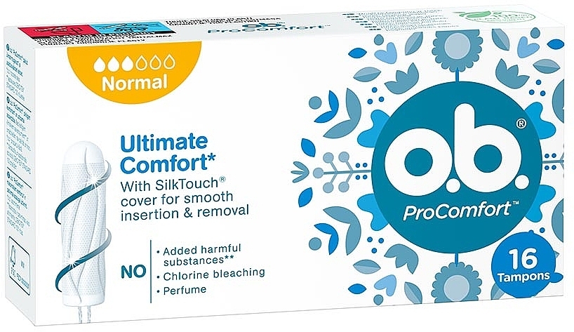 Tampons, 16 pcs - o.b. ProComfort Normal Tampons — photo N1