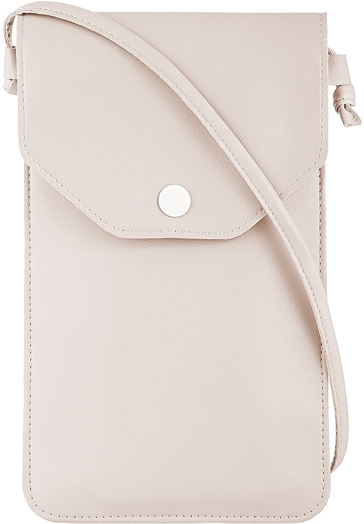 Crossbody Phone Case "Cross", beige - MAKEUP Phone Case Crossbody Beige — photo N5