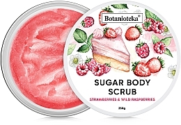 Fragrances, Perfumes, Cosmetics Sugar Body Scrub "Wild Strawberry & Raspberry" - Botanioteka Sugar Body Scrub Strawberries & Wild Raspberries