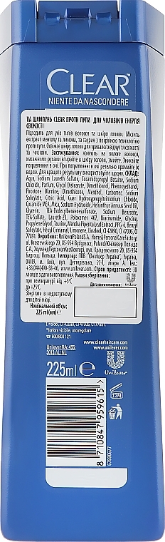 Anti-Dandruff Taurine Shampoo for Men 'Energy of Freshness' - Clear Vita Abe — photo N2