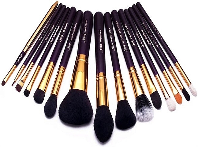 Makeup Brush Set, T095, 15pcs - Jessup — photo N2