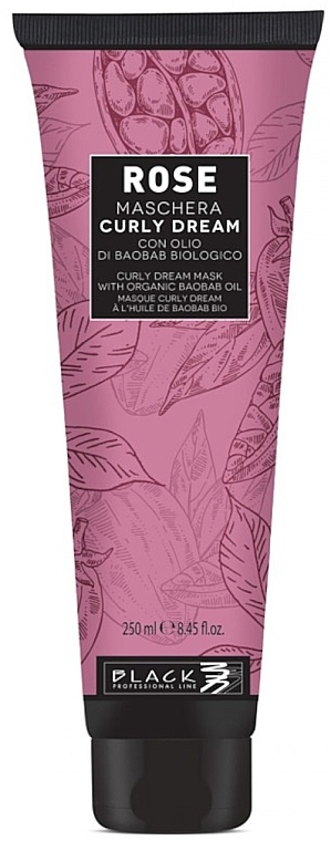 Curly Hair Mask - Black Professional Line Rose Curly Dream Mask — photo N2