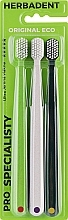 Ultra-Soft Toothbrush, in ECO package, 3 pcs - Herbadent Toothbrush — photo N1