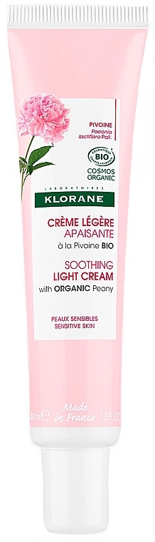 Soothing Face Cream with Peony Extract - Klorane Peony Light Soothing Cream — photo N1