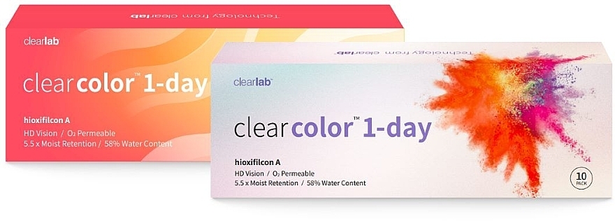 Blue Contact Lenses, 10 pcs - Clearlab Clearcolor 1-Day — photo N1