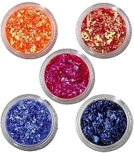 Nail Glitter Set "Fluo", 10 pcs - Peggy Sage Nail Glitter Mix — photo N3