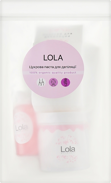 Sugaring Set - Lola (sug/paste/400 ml + strips/30 pcs + spat/1 pcs + gel/50 ml) — photo N1