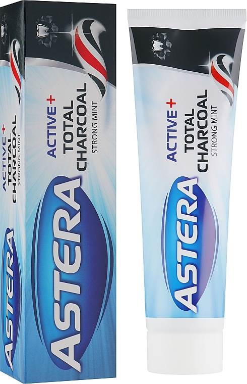 Toothpaste - Astera Activ + Total Charcoal — photo N1