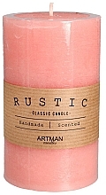 Fragrances, Perfumes, Cosmetics Scented Candle, 7x11,5 cm., Pink - Artman Rustic