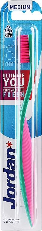 Ultimate You Toothbrush, medium, green and pink - Jordan Ultimate You Medium — photo N1