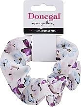 Fragrances, Perfumes, Cosmetics Scrunchie, FA-5647, white with purple flowers - Donegal